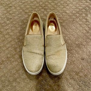 Michael Kors Gold Slip on-Size 7